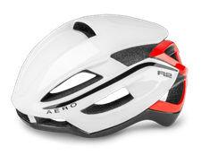 R2 CASCO AERO WHT/BLK/RED LUCIDO '20